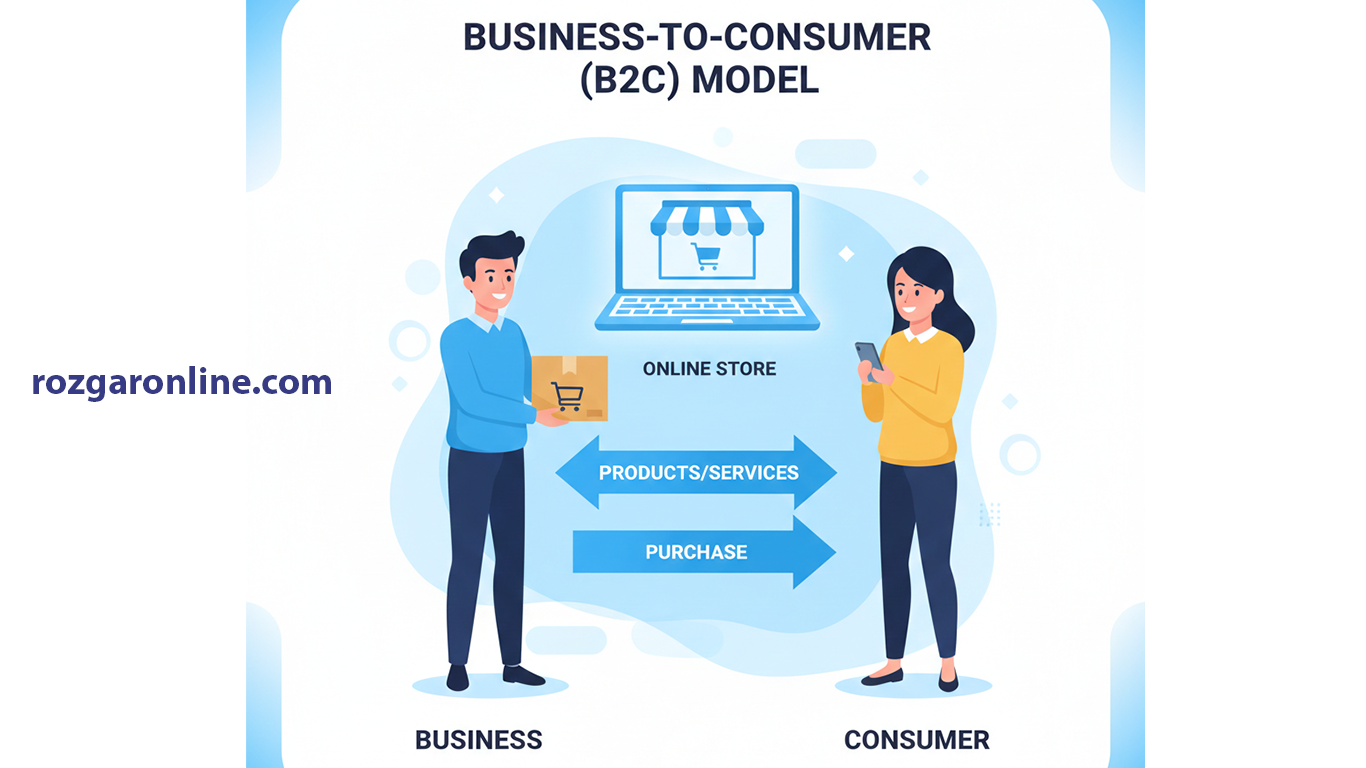 B2C model, where businesses sell directly to consumers online.
